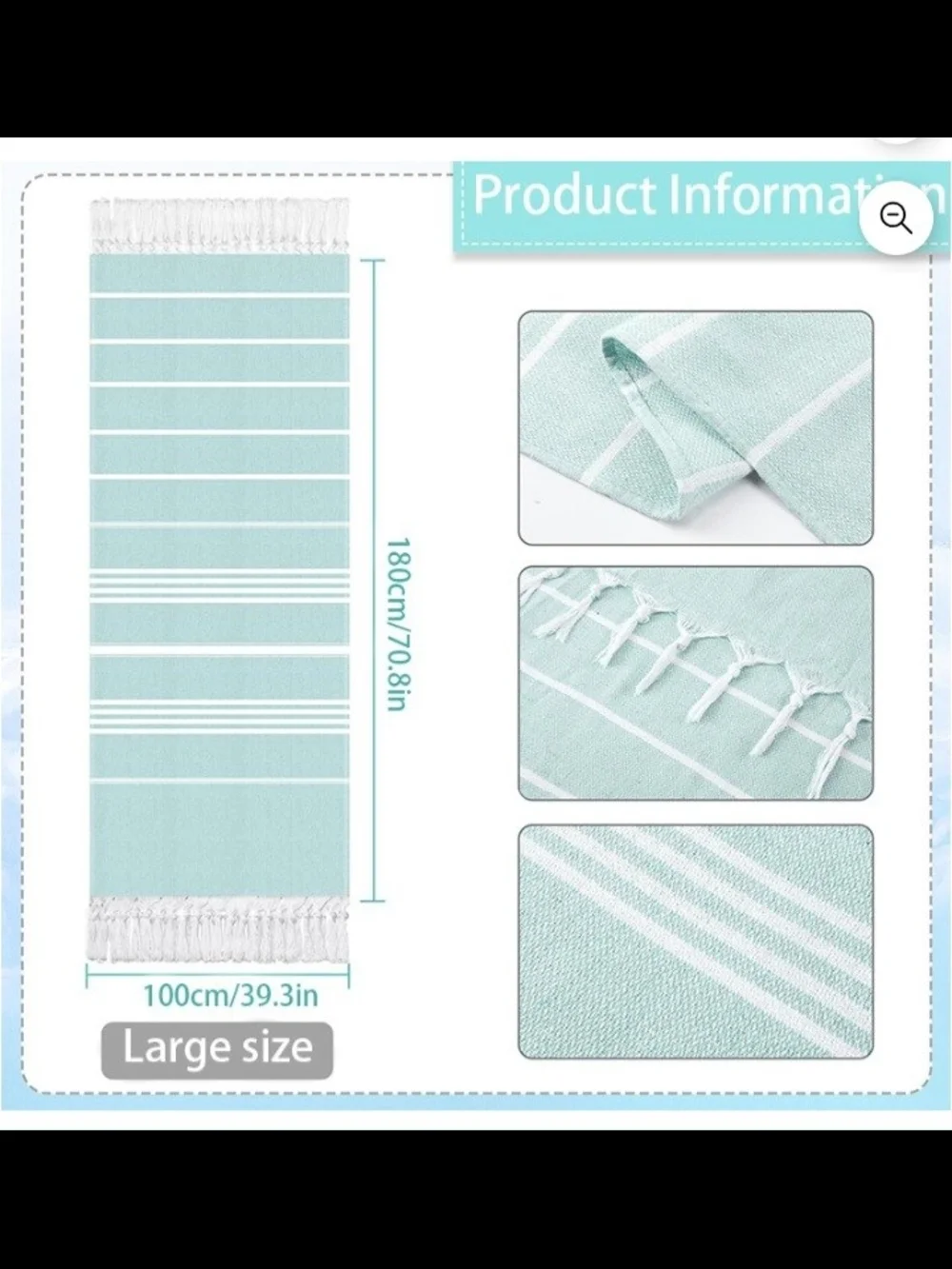 Turkish Cotton Beach Towel | Oversized Quick-Dry Travel Towel
